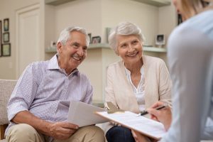 Seniors Meeting With Caregiver